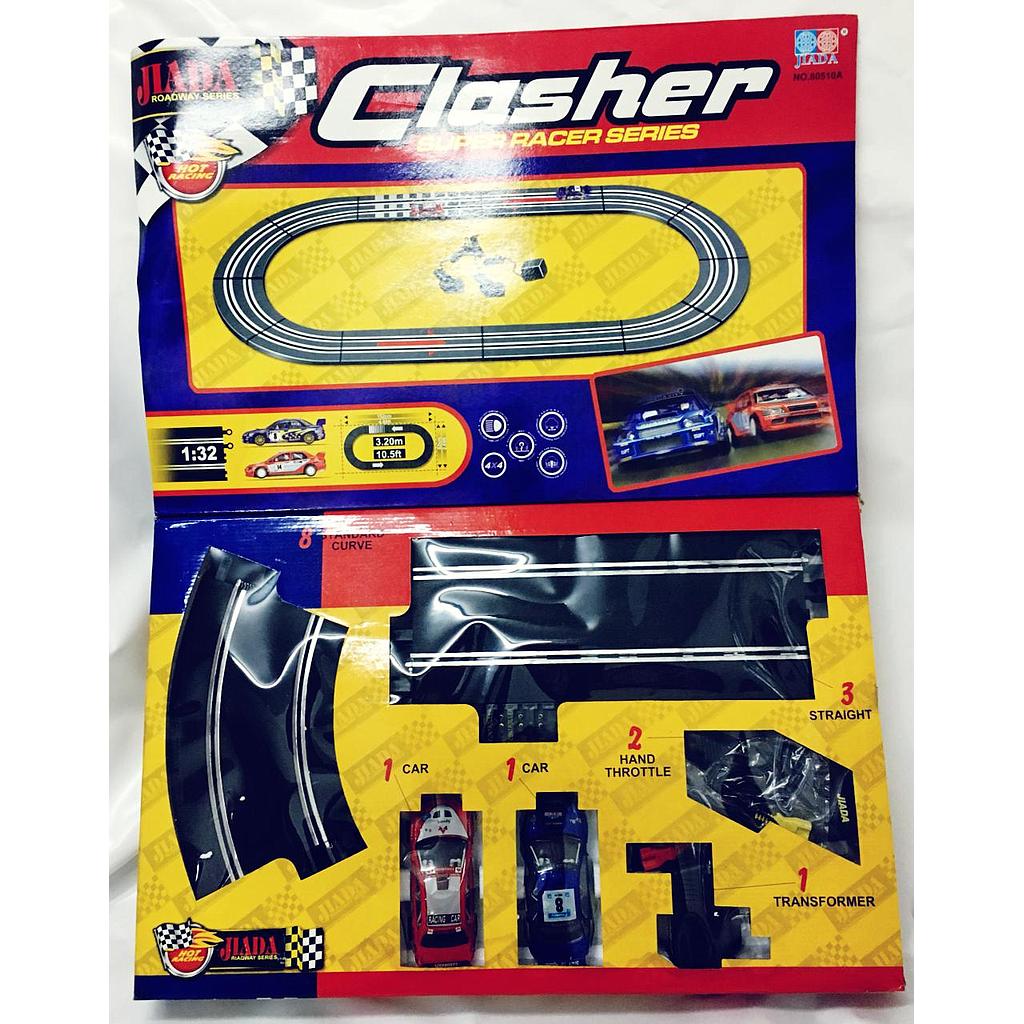 Pista de auto 152cm X 82cm, 2 autos c/luz, 1 transformador/ 19medio