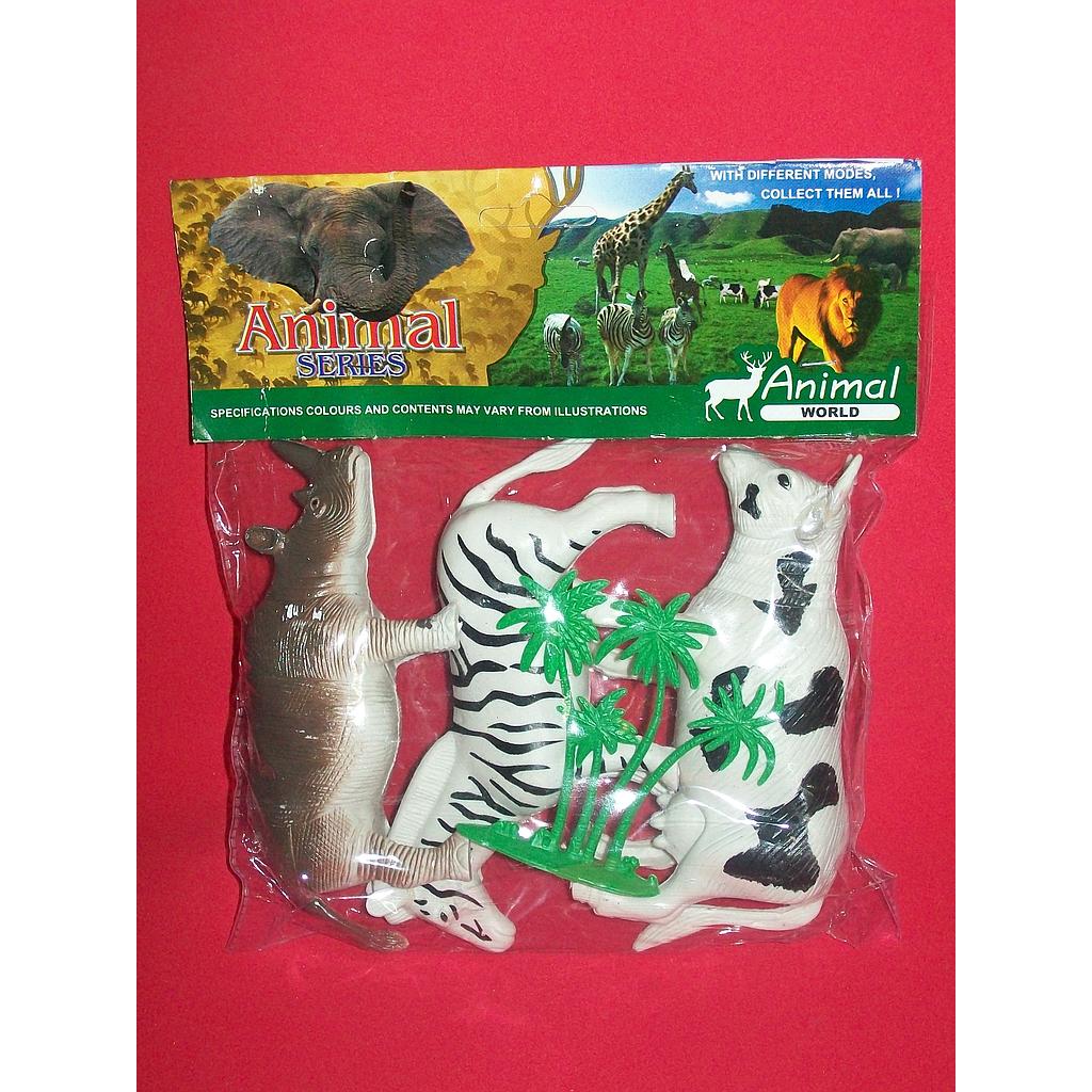 ANIMALES SAFARI X3 BOLSA/27ABAJO