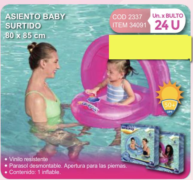 asiento baby surtido 80 x 85 cm/Bestway abajo atras/