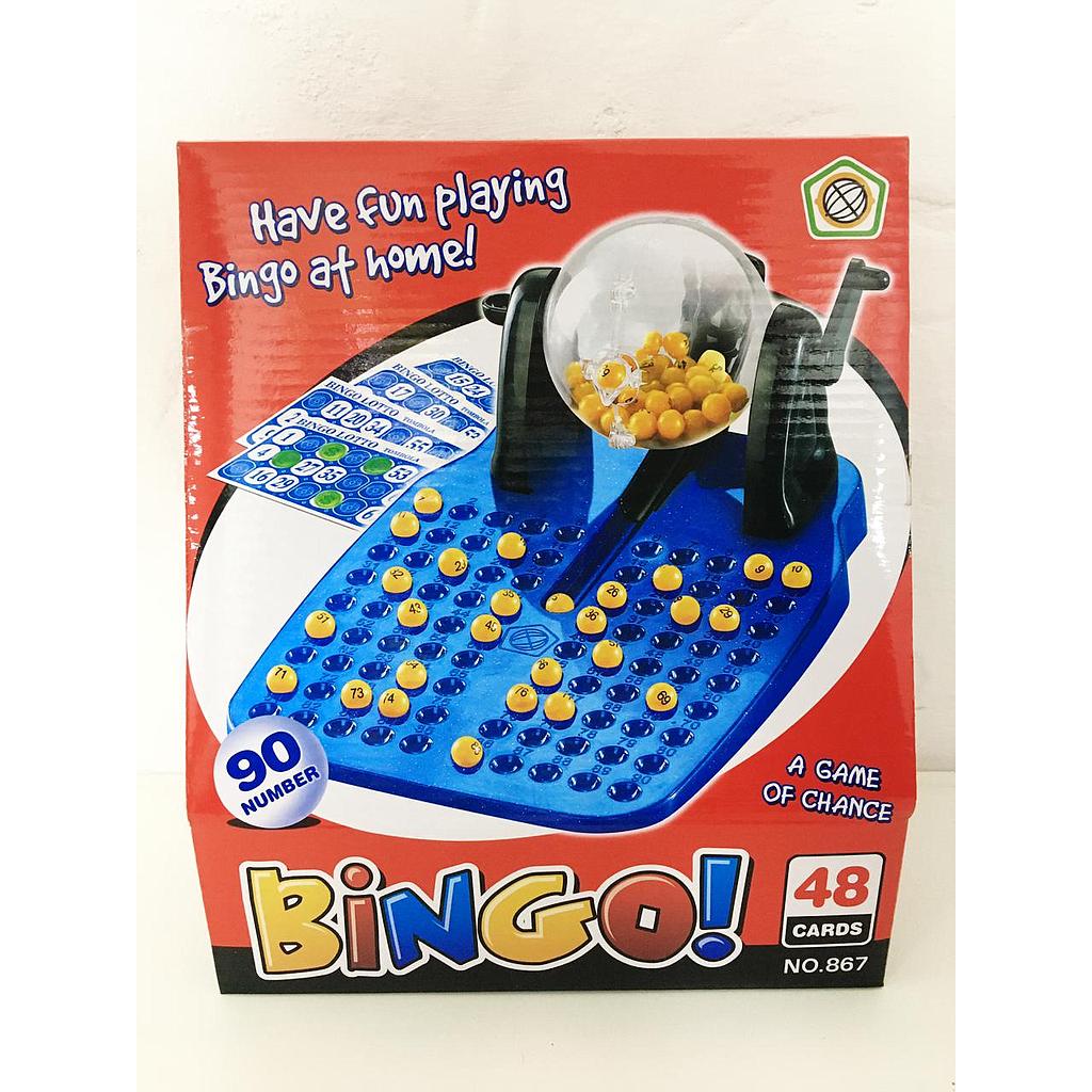 Bingo con bolillero, 48 cartones, 90 numeros.// 26 arriba //