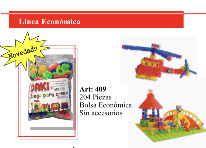 linea economica 204 piezas sin ruedas