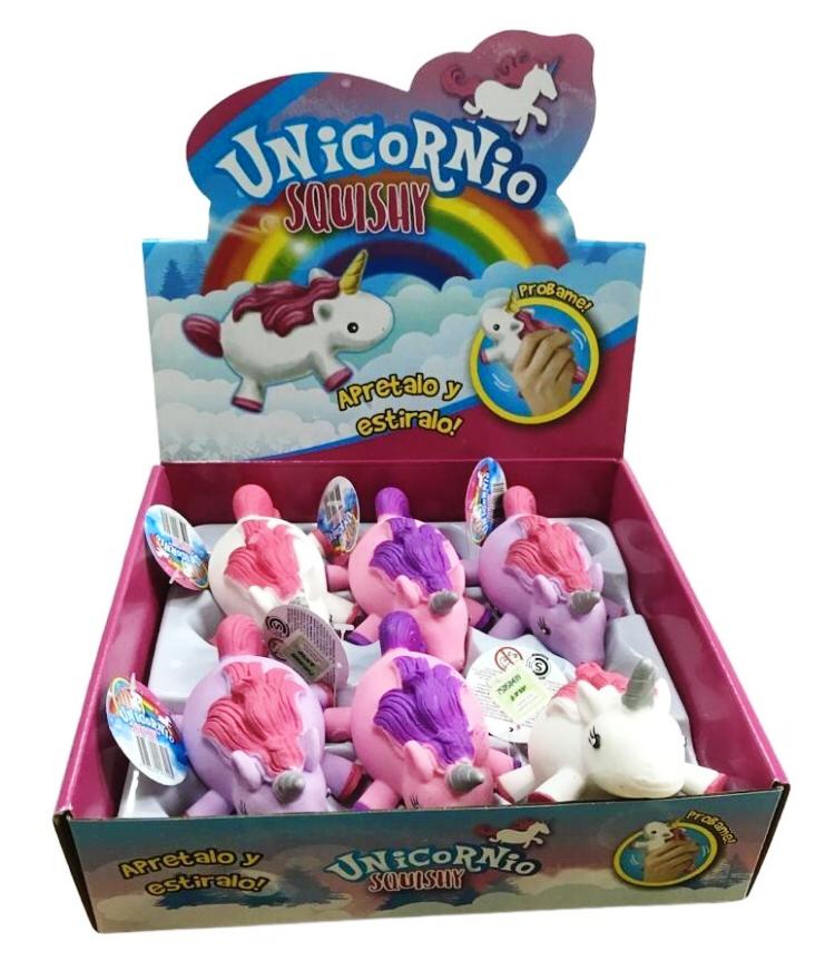 Unicornio Squishy caja x 6 unidades