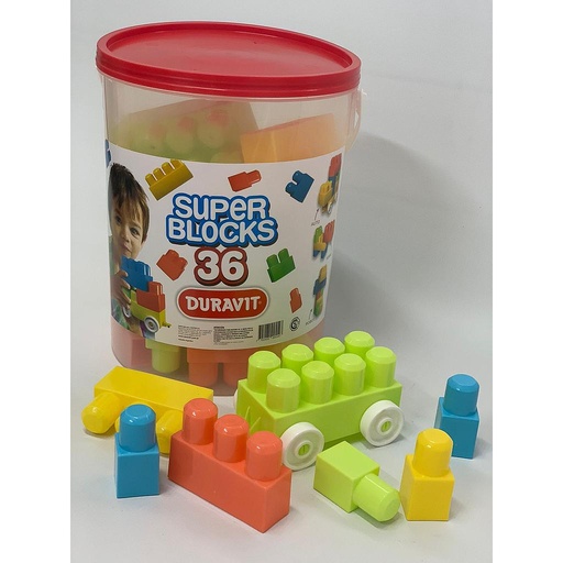 [d554] balde c/bloques x 36 piezas / 0a