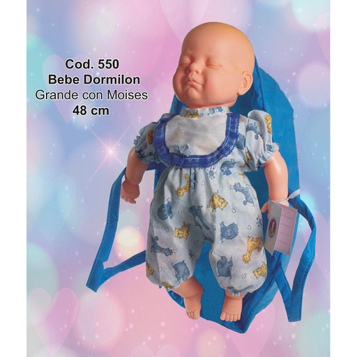 [550] BEBE DORMILON GRANDE CON MOISES
