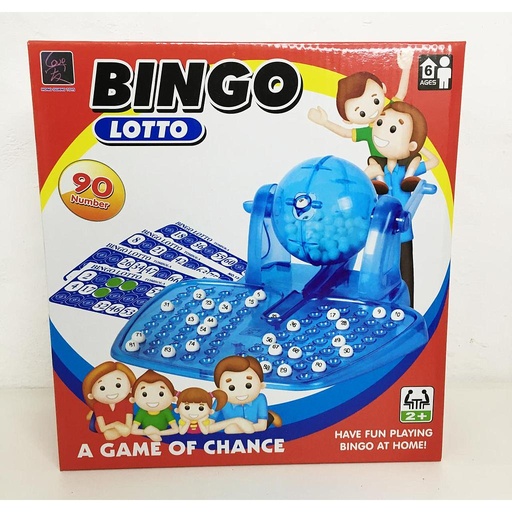 [18547] Bingo con bolillero, 90 numeros, 11,4cm x 21,6cm.//13 pallet//