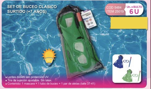 [25019] kit de buceo clasico surtido + 7 años/Bestway abajo/Bestway abajo/
