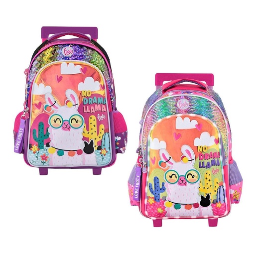 [F1281] Mochila Footy Carro 18" c/luz Led/fila 16 arriba 