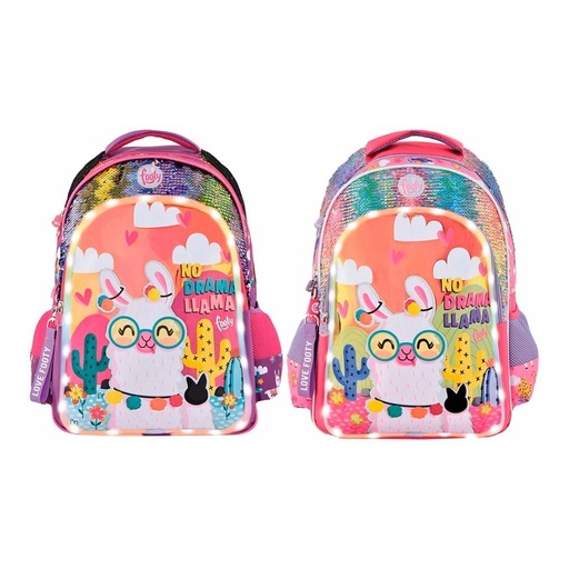 [F1283] Mochila Footy Espalda 18" c/ luz Led / Fila 16 arriba