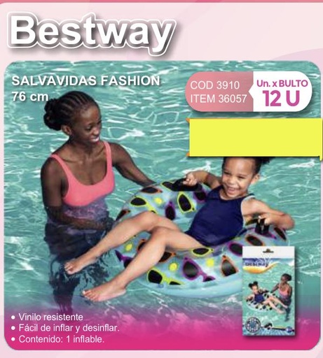 [36057] salvavidas fashion 76 cm/Daki abajo-atras/