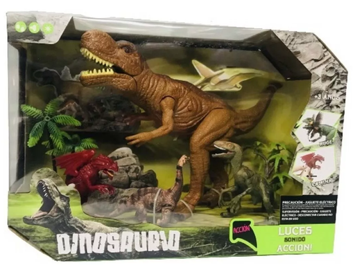 [RS007-2] SET DE DINOSAURIOS MEDIANOS (7097) C/LUZ Y SONIDO