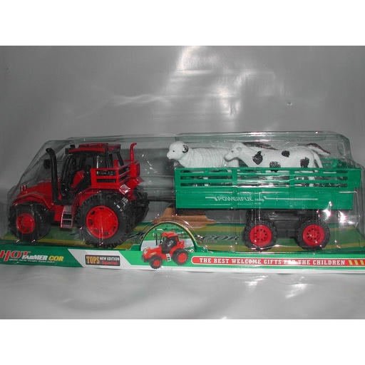 [JJ3097] TRACTOR ACOPLADO Y ANIM E/BURB/Q
