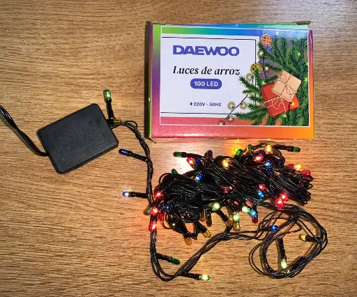 [121136] GUIRNALDA ARROZ 100 LUCES 35M MULTICOLOR A 220V