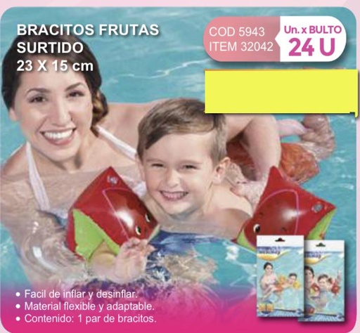 [32042] bracitos frutas surtidos 23 x 15 cm