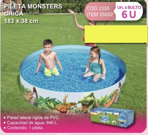 [55022] pileta monster chica 183 x 38 cm