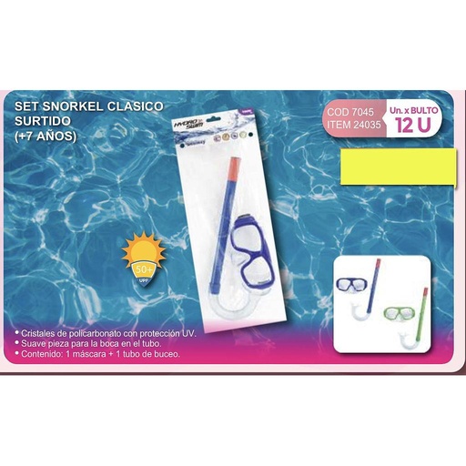 [24035] set de snorkel clasico surtido + 7 años